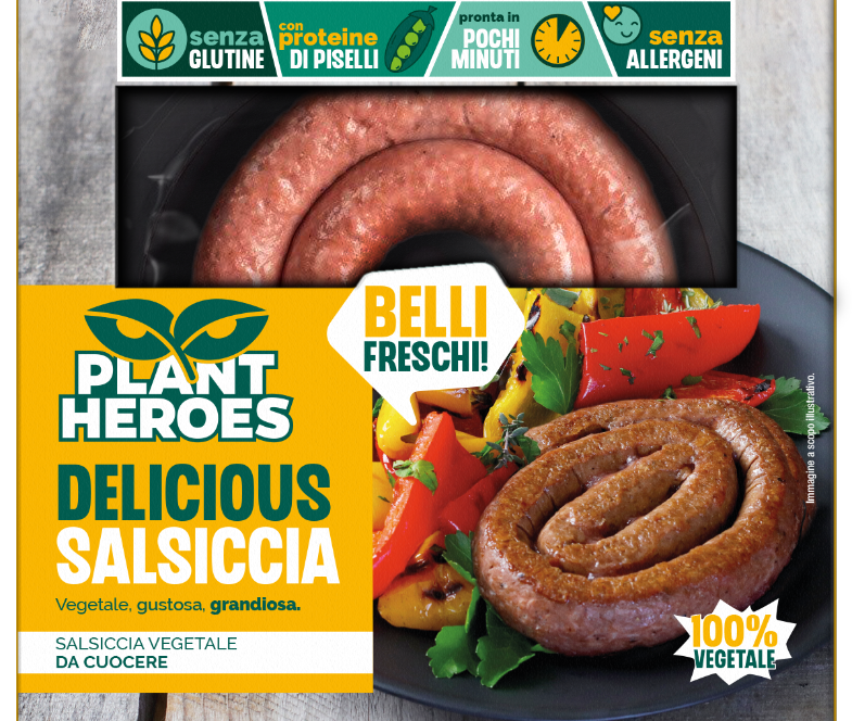 salsiccia carne 100% vegetale - salsiccia - salsiccia plant heroes